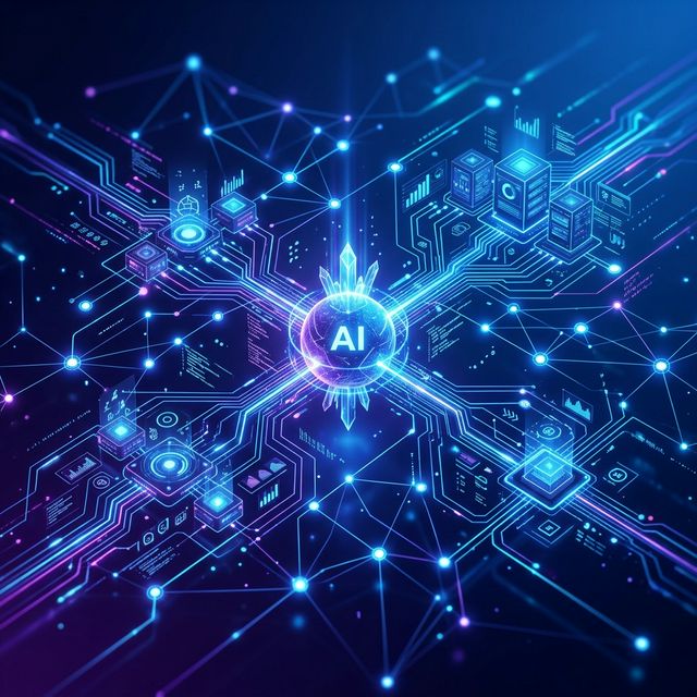 Data flow and PLM integration 3D illustration